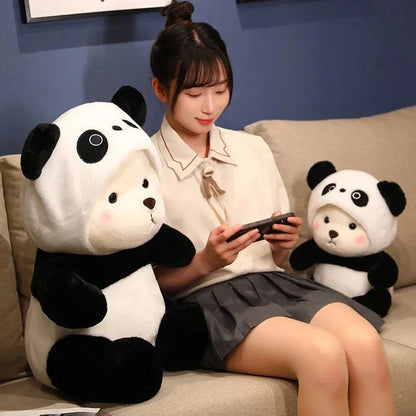 Kawaii White Bear Panda Outfit Plushie