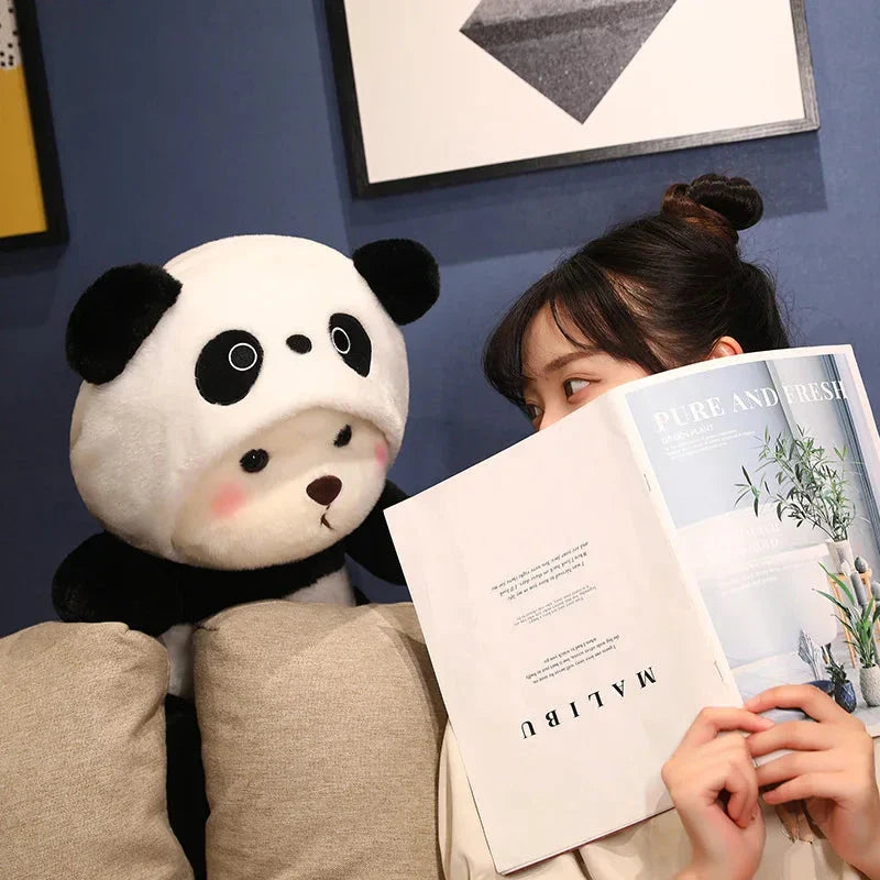 Kawaii White Bear Panda Outfit Plushie