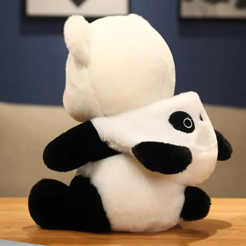 Kawaii White Bear Panda Outfit Plushie