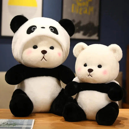 Kawaii White Bear Panda Outfit Plushie