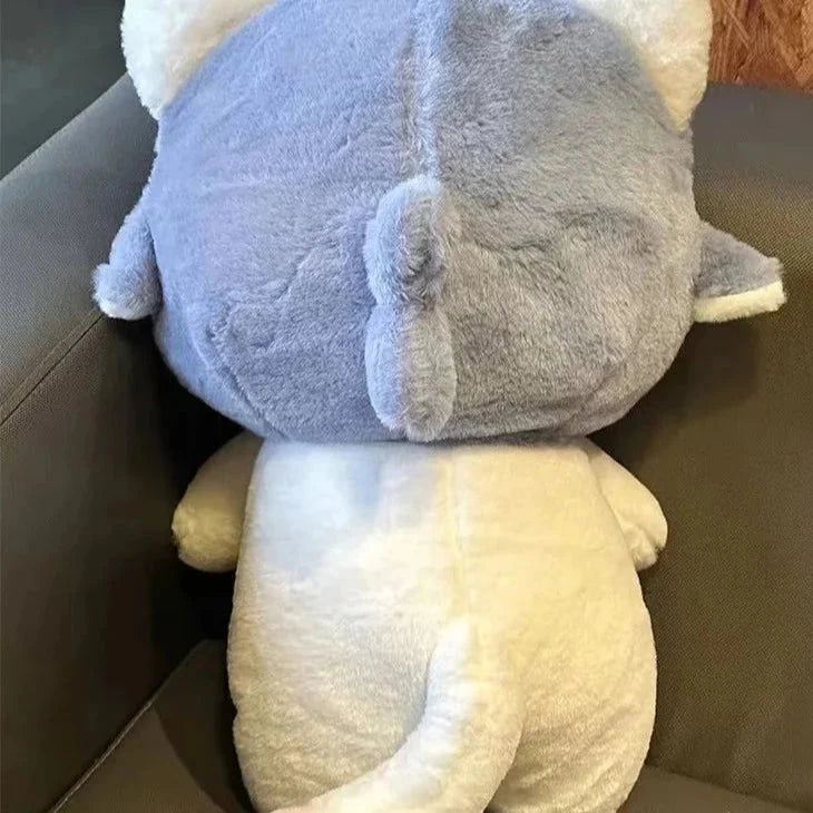 Kawaii White Cat Shark Hat Plushie