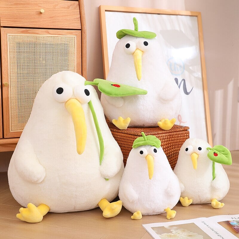 Kawaii White Kiwi Bird Plushie