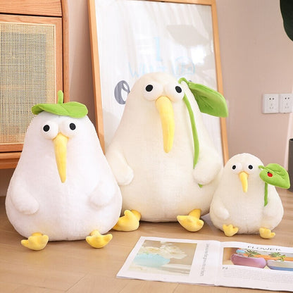 Kawaii White Kiwi Bird Plushie
