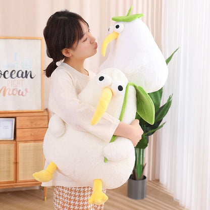 Kawaii White Kiwi Bird Plushie
