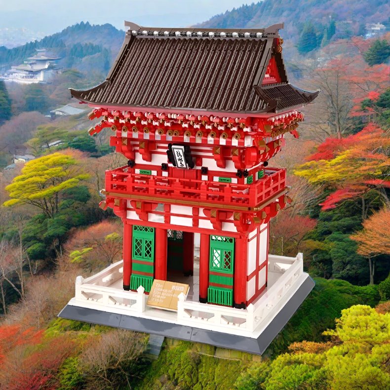 Kiyomizu-dera Niomon Gate Kyoto Japan Building Blocks