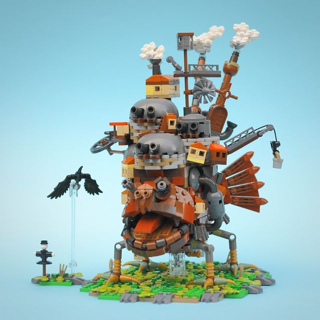Large Howl's Moving Castle Building Set