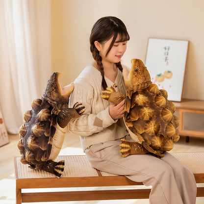 Large Lifelike Snapping Turtle Plushie