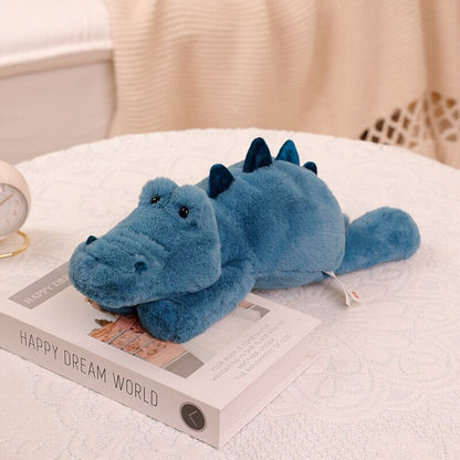 Laying Sloth and Fox Raccoon Crocodile Plushie Friends