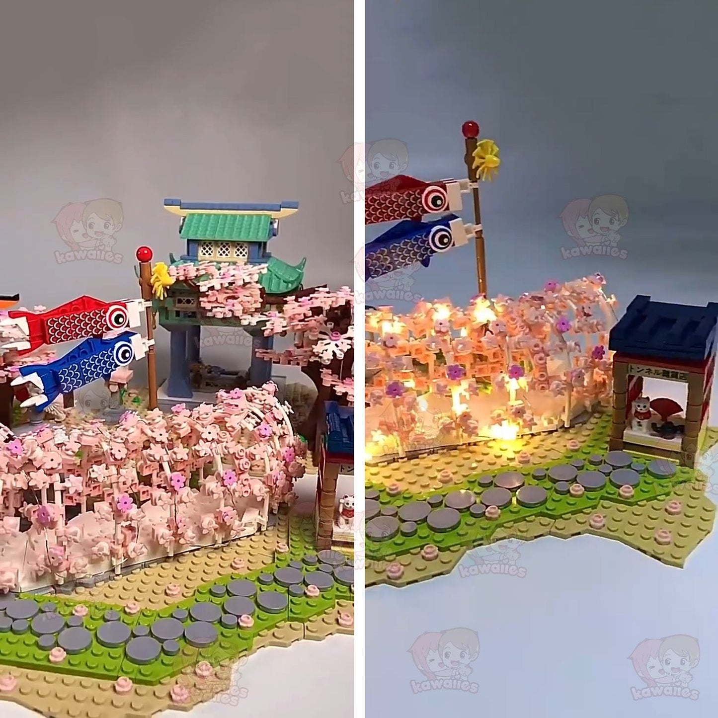 Light up Japanese Hakone Sakura Tree Tunnel Building Sets