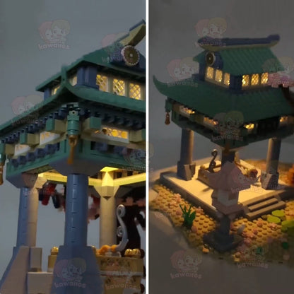 Light up Romantic Japanese Hakone Shrine with Sakura Tree Building Sets