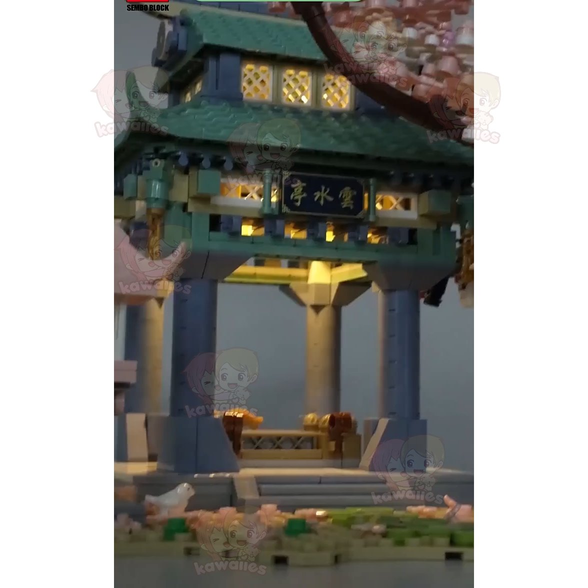 Light up Romantic Japanese Hakone Shrine with Sakura Tree Building Sets