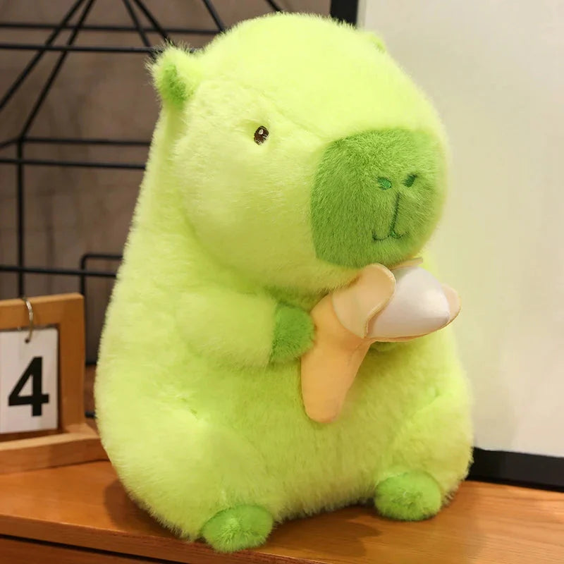 Lime Green Capybara Banana Plush