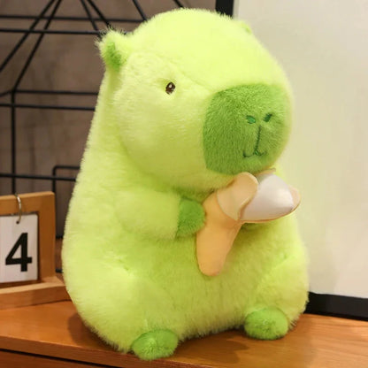 Lime Green Capybara Banana Plush