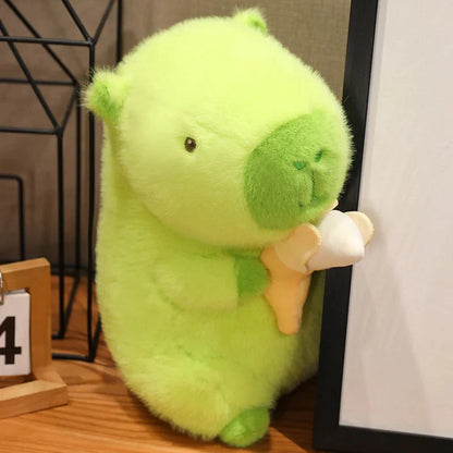 Lime Green Capybara Banana Plush