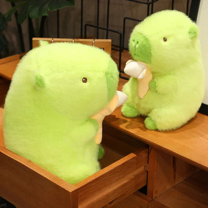 Lime Green Capybara Banana Plush
