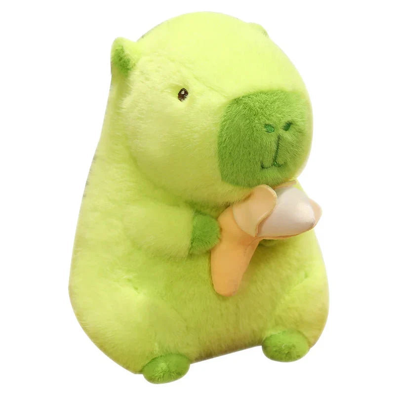 Lime Green Capybara Banana Plush