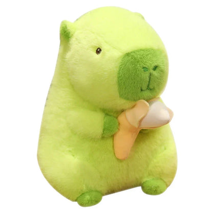 Lime Green Capybara Banana Plush