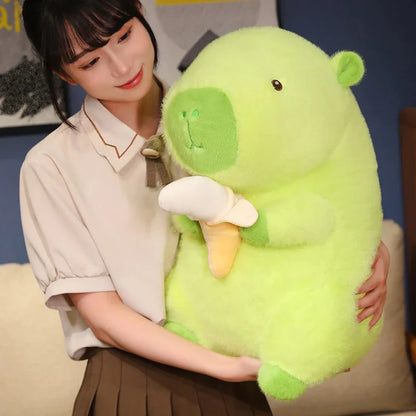Lime Green Capybara Banana Plush