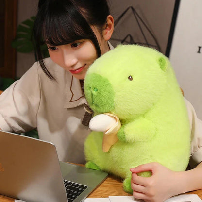 Lime Green Capybara Banana Plush