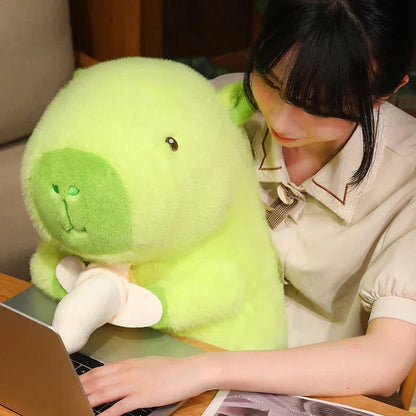 Lime Green Capybara Banana Plush