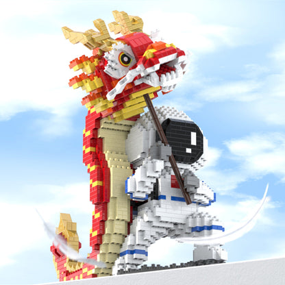 Lion & Dragon Dance Astronaut Nano Building Blocks