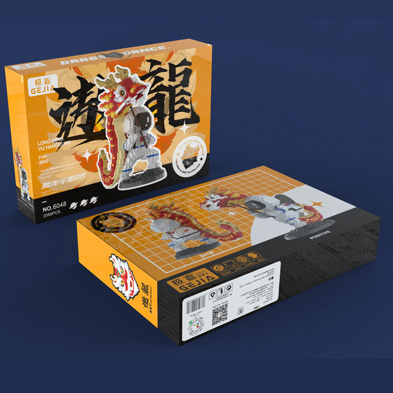 Lion & Dragon Dance Astronaut Nano Building Blocks