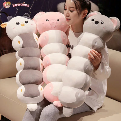 Long Caterpillar Cat Koala Elephant Plushie Collection