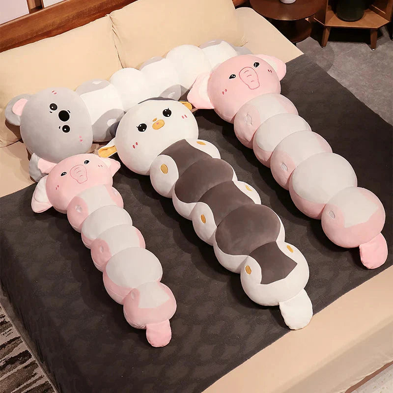 Long Caterpillar Cat Koala Elephant Plushie Collection
