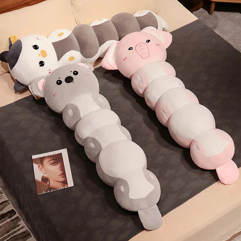 Long Caterpillar Cat Koala Elephant Plushie Collection