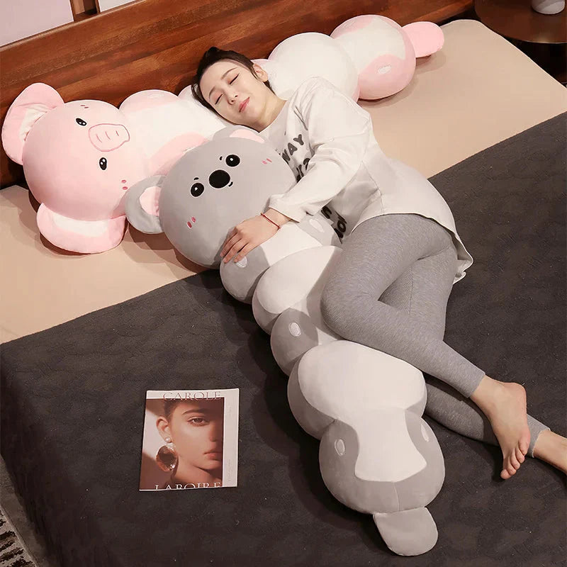 Long Caterpillar Cat Koala Elephant Plushie Collection