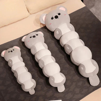 Long Caterpillar Cat Koala Elephant Plushie Collection