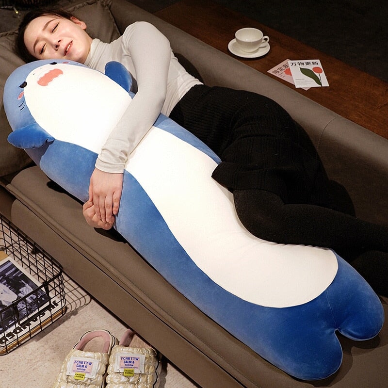 Long Cuddly Angry Shocked Shark Plushie
