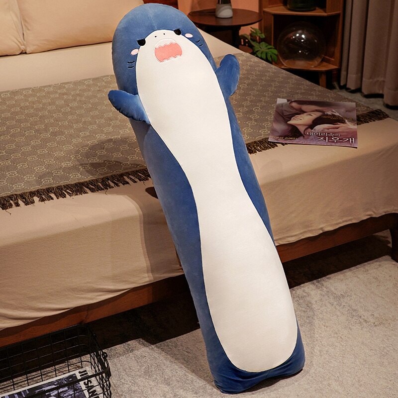 Long Cuddly Angry Shocked Shark Plushie