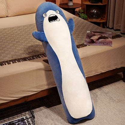 Long Cuddly Angry Shocked Shark Plushie