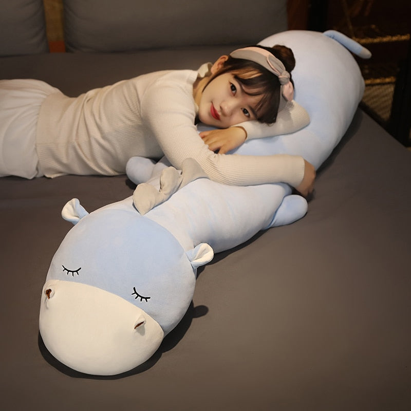 Long Cuddly Hippo Cow Sheep Plushies