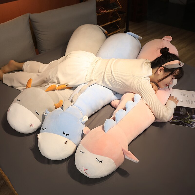 Long Cuddly Hippo Cow Sheep Plushies