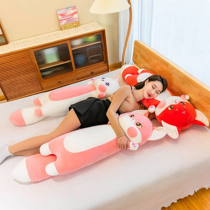 Long Cuddly Sakura Fox Family Plushie