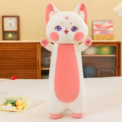 Long Cuddly Sakura Fox Family Plushie