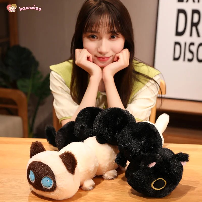 Long Fluffy Cat Caterpillar Plushies