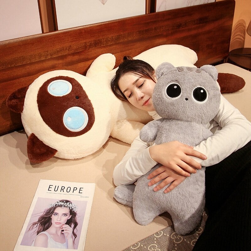 Long Fluffy Huge Cat Family Plushies