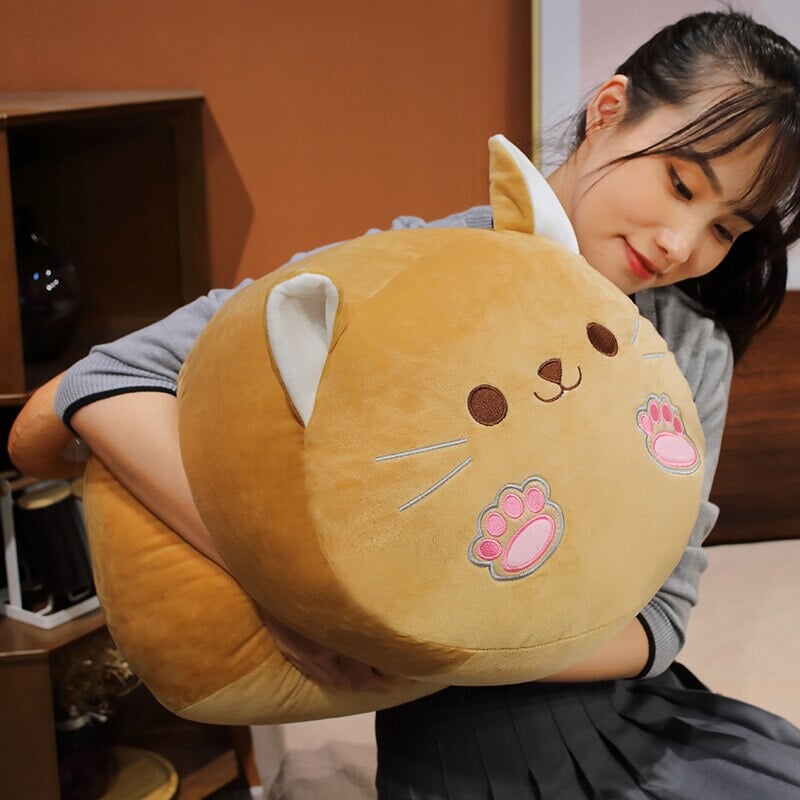 Long Kawaii Shiba Inu Cat Pillow Plush