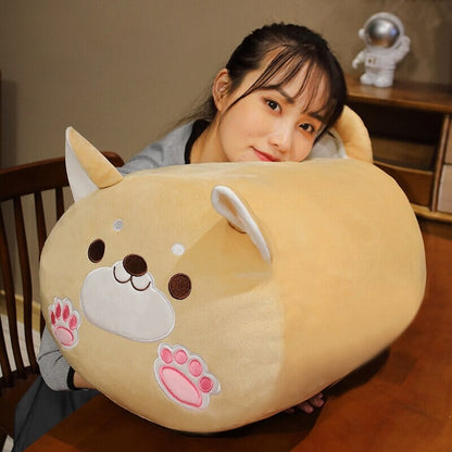 Long Kawaii Shiba Inu Cat Pillow Plush