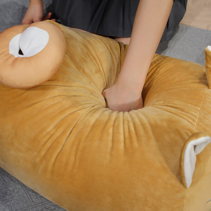 Long Kawaii Shiba Inu Cat Pillow Plush