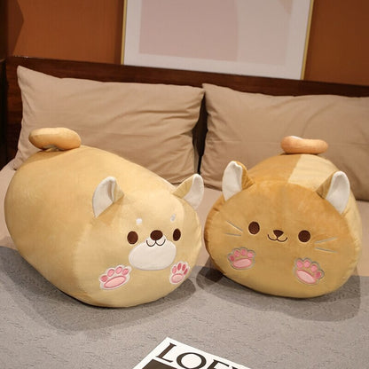 Long Kawaii Shiba Inu Cat Pillow Plush
