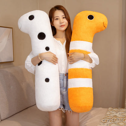 Long Ocean White Orange Eel Plushies
