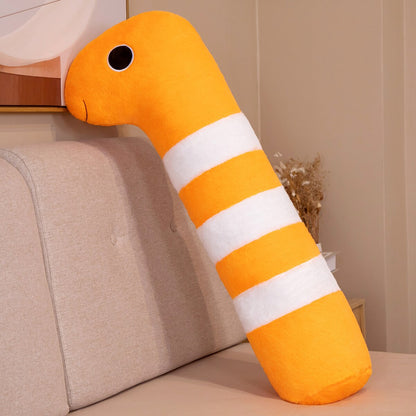Long Ocean White Orange Eel Plushies