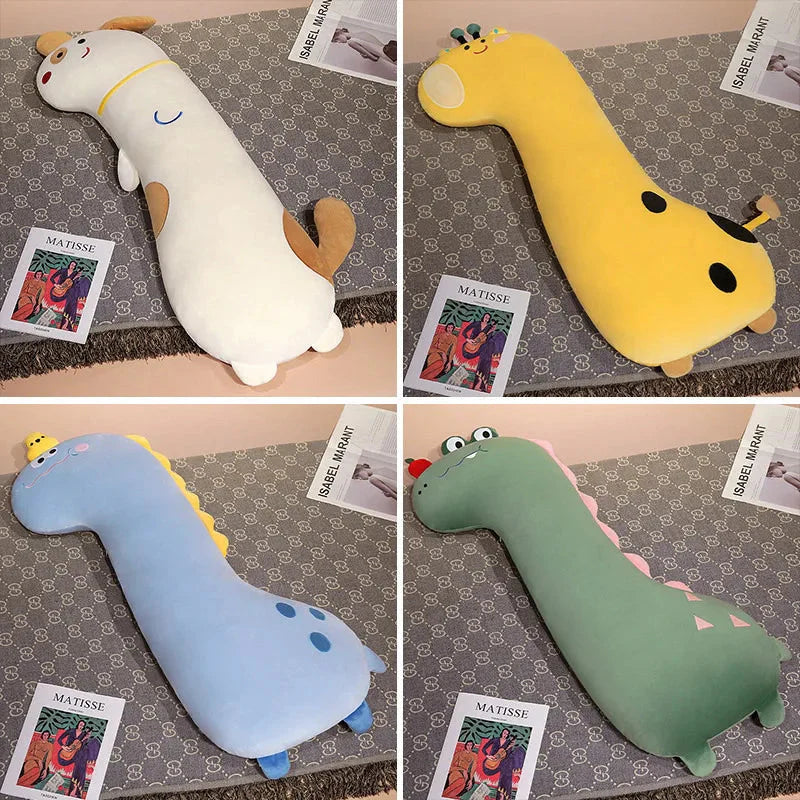 Long Pancake Dino Dog Crocodile Giraffe Pillow Plush