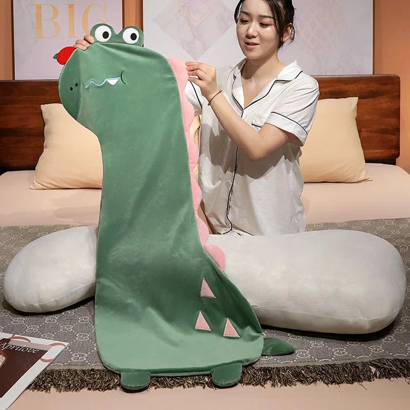 Long Pancake Dino Dog Crocodile Giraffe Pillow Plush