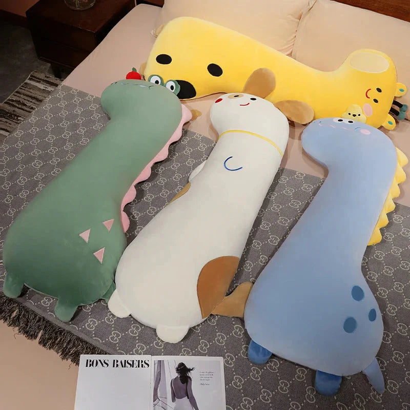Long Pancake Dino Dog Crocodile Giraffe Pillow Plush