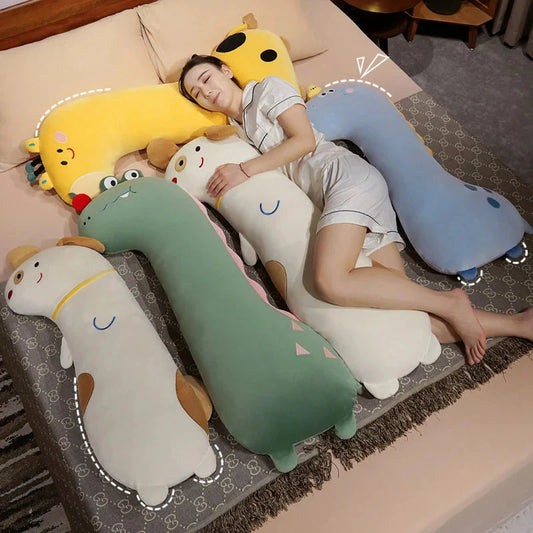 Long Pancake Dino Dog Crocodile Giraffe Pillow Plush